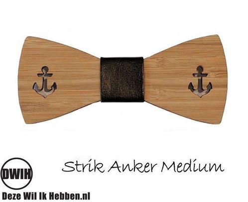 LaserWood Strik Anker Medium, Kleding | Heren, Stropdassen, Verzenden