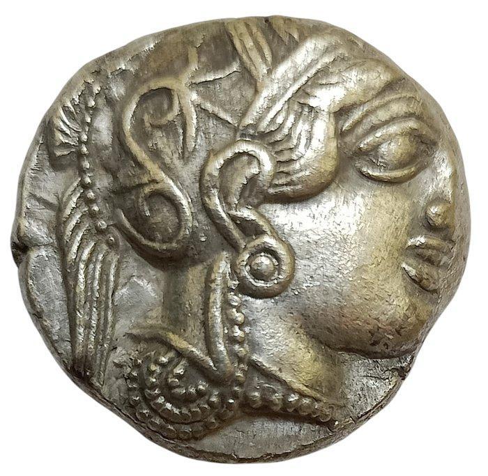 Attica, Athene Tetradrachm ca. 454-404 BC, Postzegels en Munten, Munten | Europa | Niet-Euromunten