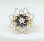 Statement ring - 14 karaat Geel goud - 2.41ct. tw. Saffier -