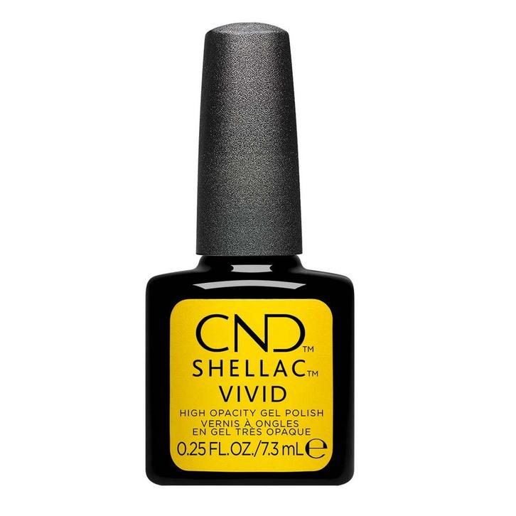 CND  Shellac Vivid  Yellow Taxi 7,3 ml, Sieraden, Tassen en Uiterlijk, Uiterlijk | Haarverzorging, Nieuw, Verzenden