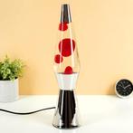 Bullet lavalamp zilver met rode lava, Verzenden, Nieuw