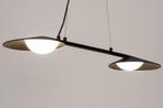 Rietveld Hanglampen - Zwart, Goud - Glas, Metaal, Verzenden, Nieuw
