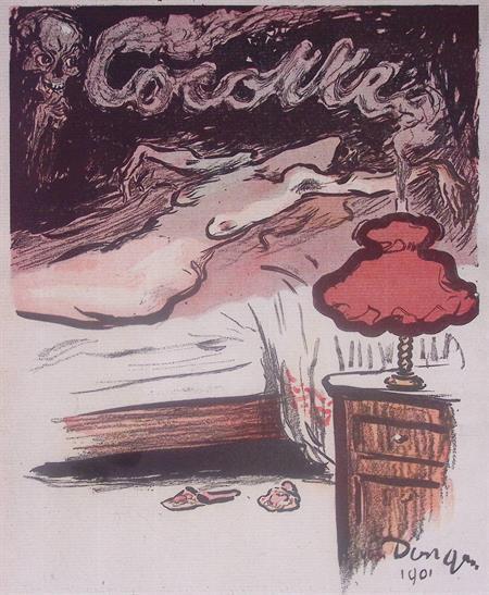 Vrouw op bed - Litho Kees van Dongen (lijst optie, lithos), Antiek en Kunst, Kunst | Litho's en Zeefdrukken, Verzenden
