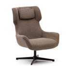*WOONWINKEL* Kave Home Zalina Draaibare Fauteuil Bruin Cheni, Huis en Inrichting, Fauteuils, Verzenden, Nieuw, Stof