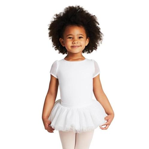 Capezio Meisjes Balletpakje Pofmouwen en Open Rug 11311C, Sport en Fitness, Ballet, Verzenden