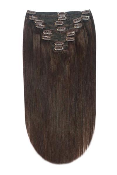 Remy Human Hair extensions straight 16 - bruin 2#, Sieraden, Tassen en Uiterlijk, Uiterlijk | Haarverzorging