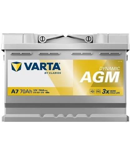 Varta Auto accu 12 volt 70 Ah Dynamic AGM type A7, Auto-onderdelen, Accu's en Toebehoren, Nieuw, Ophalen of Verzenden