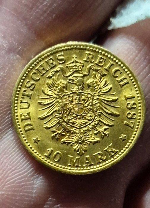 Duitsland, keizerrijk Kaiser Wilhelm I. 10 Mark 1887, Postzegels en Munten, Munten | Europa | Niet-Euromunten