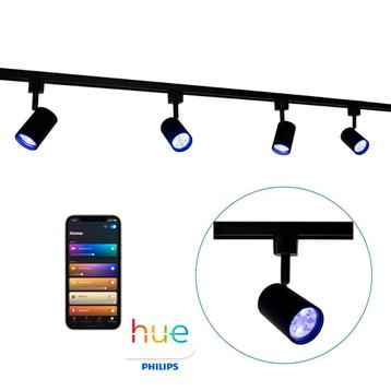 Smart Railsysteem 1-fase | HUE compatible | Zwart | 2 Meter beschikbaar voor biedingen