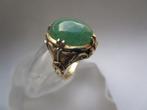 Rare Antique Chinese Ring - Verguld, Zilver Jade