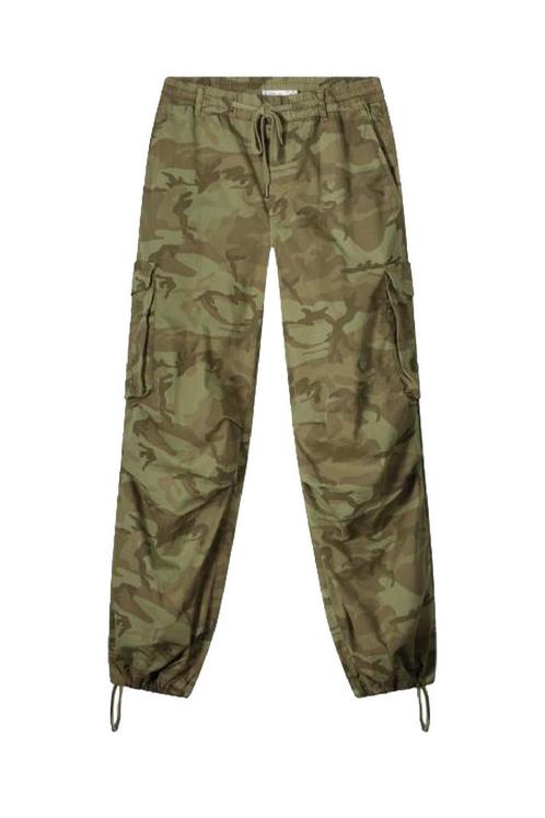 -50% Summum  Summum 4s2742-12021 loose cargo pant camou stre, Kleding | Dames, Broeken en Pantalons, Groen, Nieuw, Verzenden