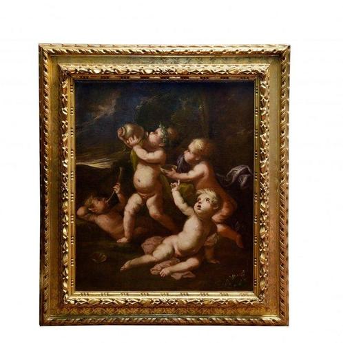Scuola Bolognese (XVII) - Giochi di putti, Antiek en Kunst, Kunst | Schilderijen | Klassiek