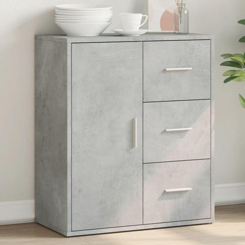 vidaXL Dressoir 60x31x70 cm bewerkt hout betongrijs, Huis en Inrichting, Kasten | Dressoirs, 25 tot 50 cm, Nieuw, 50 tot 100 cm
