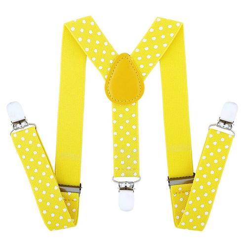 Fako Fashion® - Kinder Bretels - Stippen - 65cm - Geel, Kinderen en Baby's, Kinderkleding | Overige, Verzenden