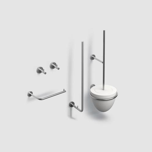 Toiletset Clou Slim InBe Accessoireset RVS Geborsteld, Doe-het-zelf en Verbouw, Sanitair, Ophalen of Verzenden