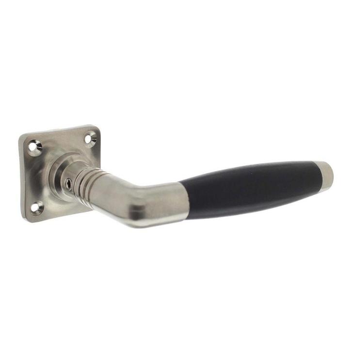 Intersteel Deurkruk Ton Basic op rozet - nikkel mat/zwart, Doe-het-zelf en Verbouw, Hang- en Sluitwerk, Nieuw, Verzenden