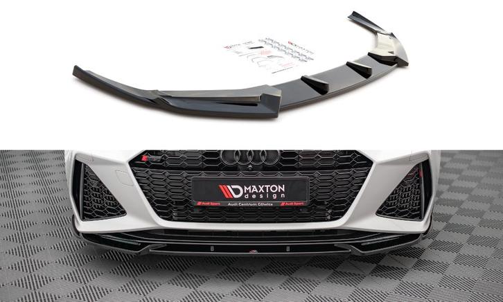 Voorspoiler V.1 Audi RS6 / RS7 C8 Maxton Glanzend Zwart, Auto-onderdelen, Carrosserie en Plaatwerk, Ophalen of Verzenden