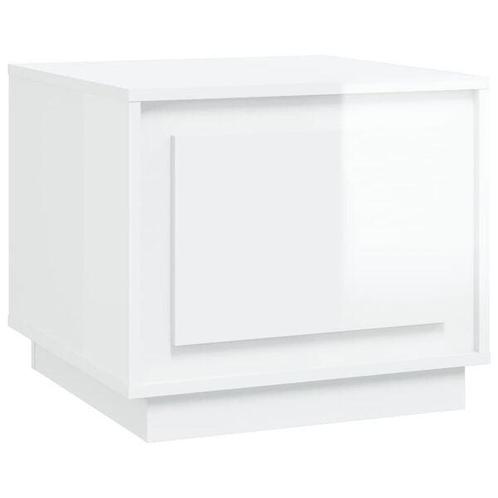 Salontafel Wit Hoogglans | Retourdeal | 41% Korting, Huis en Inrichting, Tafels | Salontafels, 50 tot 100 cm, Vierkant, Nieuw