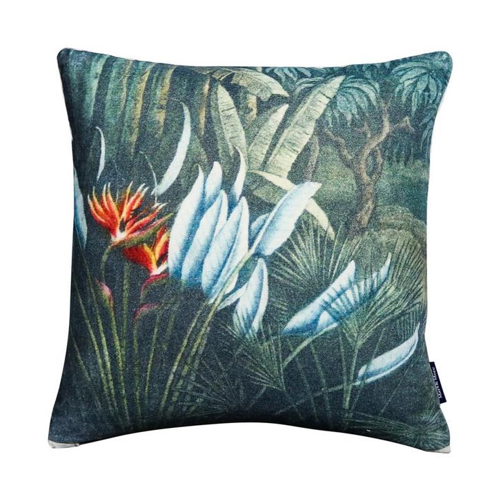 *kussen fluweel flamboyant strelitzia 45x45cm*, Huis en Inrichting, Woonaccessoires | Overige, Verzenden