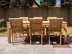 Teak tuinset met 6 stoelen | Direct leverbaar | Puurteak.nl, Tuin en Terras, Nieuw, Tuinset, 6 zitplaatsen, Teakhout