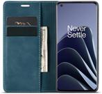 ProGuard - OnePlus 10 Pro Wallet Hoesje Vintage Leder Blauw, Nieuw, Hoesje of Tasje, Verzenden