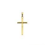 Gouden hanger van een kruis (religieus, kruis kettinghanger), Ophalen of Verzenden, Gebruikt, Goud, Overige merken
