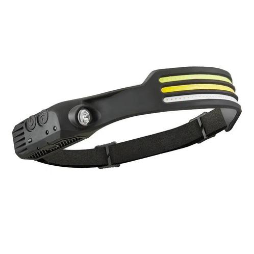 Lumiasfer Oplaadbare hoofdlamp - 3x COB LED strips wit, gee, Caravans en Kamperen, Zaklampen, Accu, Nieuw, Verzenden