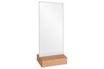 Kaarthouder 1/3a4 Plexi Met Houten Voet - Beuken, Verzenden, Nieuw in verpakking, Etalage