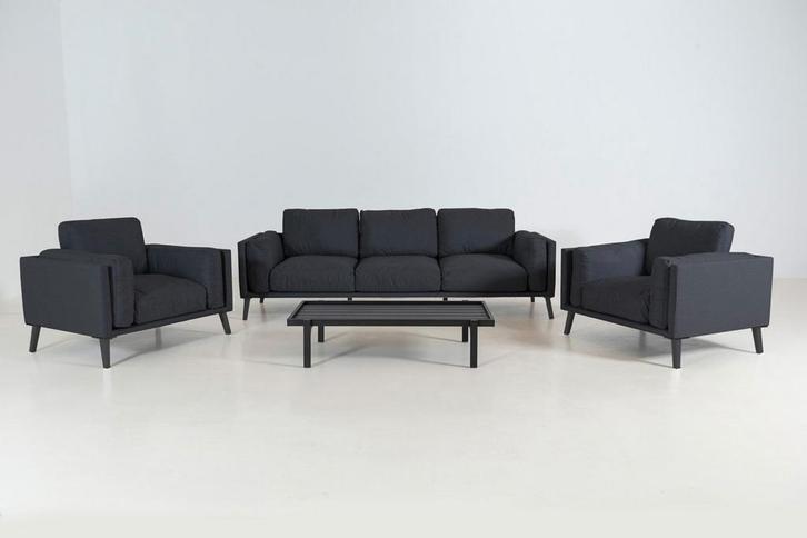 Flow. Doozy sofa set met twee loungestoelen sooty |, Tuin en Terras, Tuinsets en Loungesets, Ophalen of Verzenden