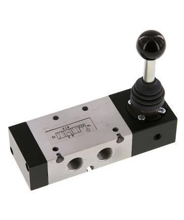 5/3 G1/4  Middendruk Handbediend Hefboom Ventiel Detent, Doe-het-zelf en Verbouw, Gereedschap | Machine-onderdelen en Toebehoren