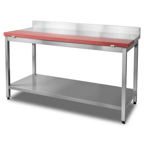 HCB Snijwerktafel - 150 cm - RVS - Polyethylene, Zakelijke goederen, Horeca | Keukenapparatuur, Nieuw in verpakking, RVS Meubilair