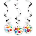Verjaardag Hangdecoratie Happy Birthday Stippen 3st, Hobby en Vrije tijd, Verzenden, Nieuw