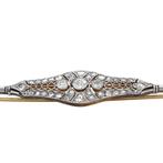 Broche - 18 karaat Geel goud, Witgoud, Sieraden, Tassen en Uiterlijk, Antieke sieraden