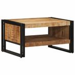 vidaXL Salontafel 70x50x38 cm massief ruw mangohout, Verzenden, Nieuw, Overige houtsoorten, 50 tot 100 cm