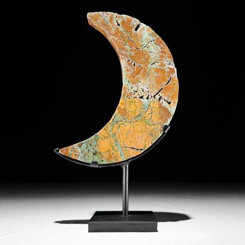 GEEN RESERVE PRIJS - Prachtige Groene Smithsonite Halve maan, Antiek en Kunst, Kunst | Designobjecten