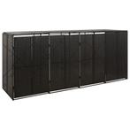 Containerberging viervoudig 274x80x117 cm poly rattan zwart, Huis en Inrichting, Verzenden, Nieuw
