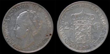 Netherlands Wilhelmina I 2 1/2 gulden(rijksdaalder)1938 z...