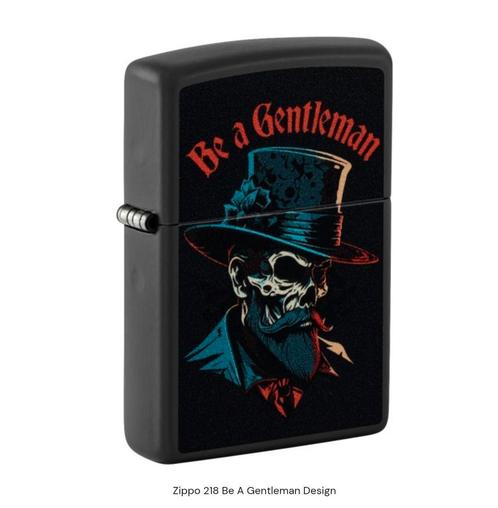 Zippo 218 Be A Gentleman Design, Verzamelen, Rookartikelen, Aanstekers en Luciferdoosjes, Aansteker, Nieuw, Verzenden