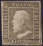 Italiaanse oude staten - Sicilië 1859 - 1 g III^ Tav. licht, Gestempeld