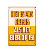 Metalen Bord Crisis, Verzenden, Nieuw