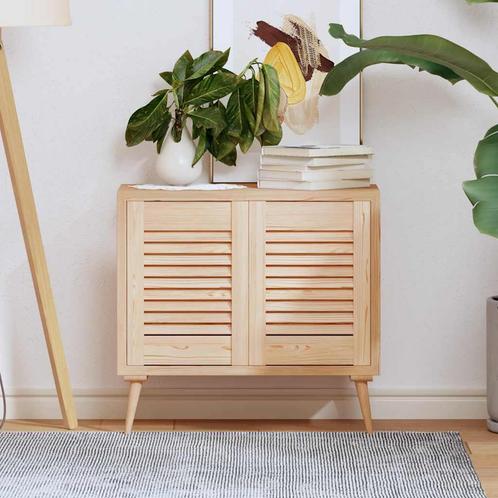 vidaXL Kastdeuren met lamellen 2 st 39,5x29,5 cm massief, Huis en Inrichting, Kasten | Overige, Nieuw, Verzenden
