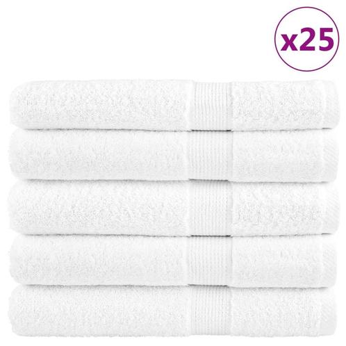 vidaXL Handdoeken SOLUND 25 st 600 g/m² 100x200cm wit, Huis en Inrichting, Badkamer | Badtextiel en Accessoires, Wit, Nieuw, Verzenden