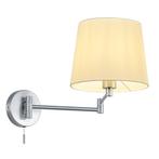 Nikkelen wandlamp klassiek, Niva, met trekschakelaar, Huis en Inrichting, Lampen | Wandlampen, Ophalen of Verzenden, Nieuw, Stof