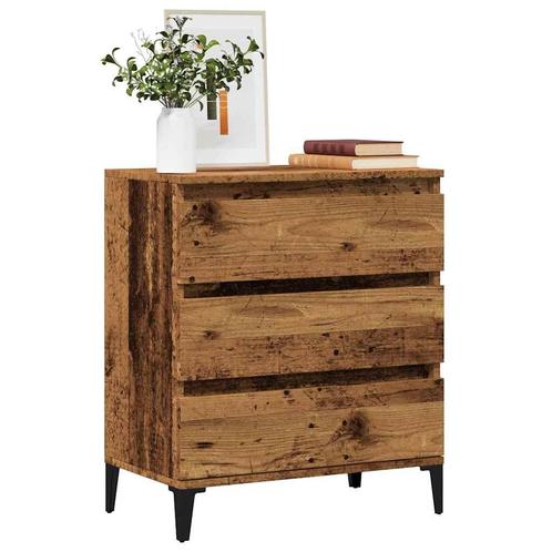 vidaXL Dressoir 60x35x70 cm bewerkt hout oud houtkleurig, Huis en Inrichting, Kasten | Dressoirs, Nieuw, Overige houtsoorten, Verzenden