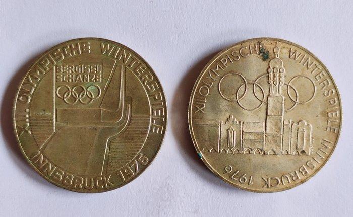 Oostenrijk. 100 Schilling 2x 1975/1976 / Innsbruck Olympics, Postzegels en Munten, Munten | Europa | Niet-Euromunten