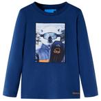 vidaXL Kindershirt met lange mouwen 128 jeansblauw, Verzenden, Nieuw