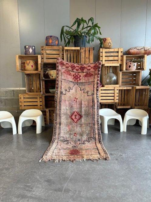 berber tapijt Vintage roze en rode Runner Rug - Tapijt - 90, Huis en Inrichting, Stoffering | Tapijten en Kleden