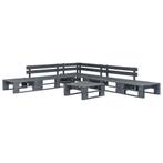 vidaXL 6-delige Loungeset pallet hout grijs, Verzenden, Nieuw, 6 zitplaatsen, Loungeset