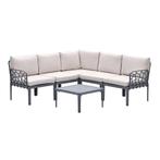 Garden Impressions Hareno loungeset 6-delig - antraciet, Verzenden, Nieuw