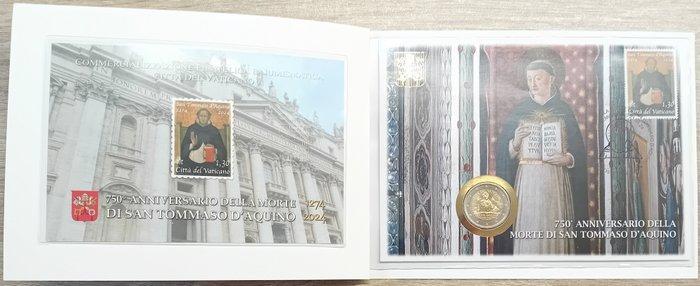 Vaticaan. 2 Euro 2024 San Tommaso dAquino - Busta, Postzegels en Munten, Munten | Europa | Euromunten